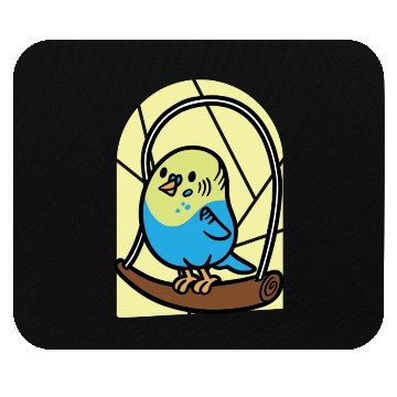 Discover Cartoon Parakeet Bird I Kids Parakeet Mouse Pads