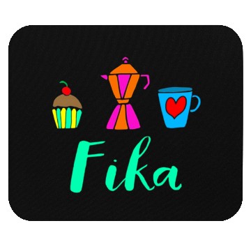 Discover Fika Swedish Sweden Coffee Break Mouse Pads
