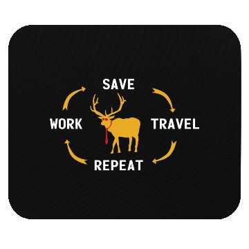 Discover Work Save Travel Vacation Holidays Adventure Camp Mouse Pads