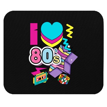 Discover I Love 80s funny 80s women style Mouse Pads