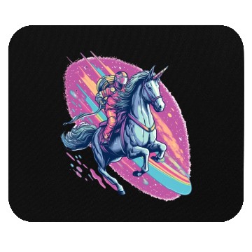 Discover Astronaut on a horse Mouse Pads