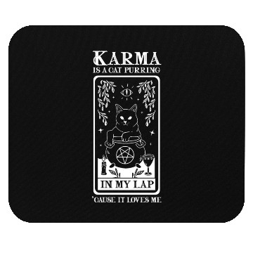 Discover Karma is a Cat Purring in My Lap Witchcraft Tarot Mouse Pads