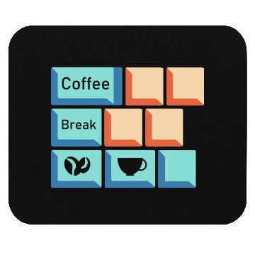 Discover Coffee Break Keyboard Key Caffeine Lover Relatable Mouse Pads
