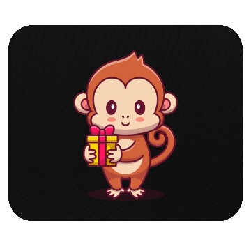 Discover Cute Monkey Holding Mouse Pads