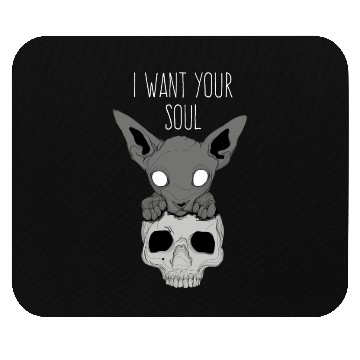 Discover Death Cat Skull Mouse Pads