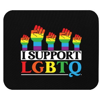 Discover I Support LGBTQ Rainbow Pride Month Gay Pride Mouse Pads