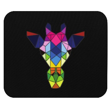 Discover giraffe head made of geometric shapes Mouse Pads