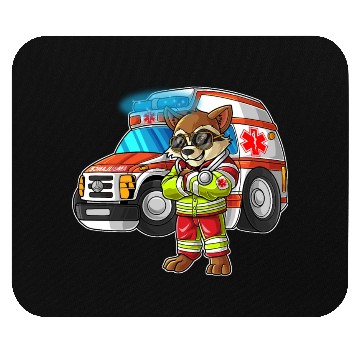 Discover Paramedic - Raccoon Mouse Pads