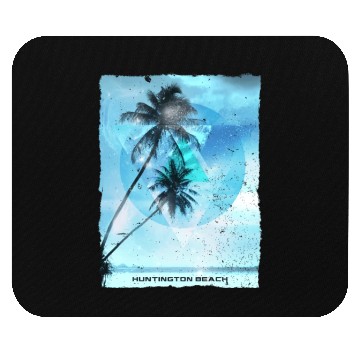 Discover Artistic Huntington Beach California Palm Tree Mouse Pads