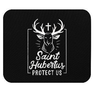 Discover Saint Hubertus Deer Hunter Elk Moose Buck Hunting Mouse Pads