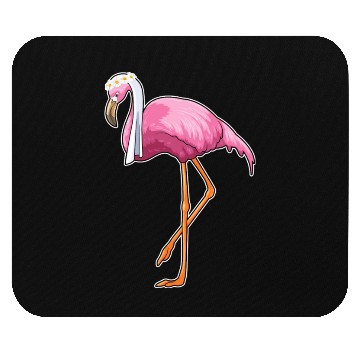 Discover Flamingo As Bride With Veil Mouse Pads