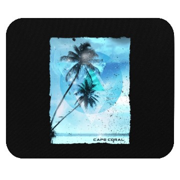 Discover Artistic Cape Coral Florida Palm Tree Vacation Mouse Pads
