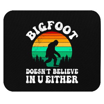 Discover Bigfoot Hiker and Funny Climber Mountains Mouse Pads