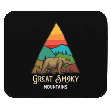 Discover Great Smoky Mountains Vintage Landscape Mouse Pads