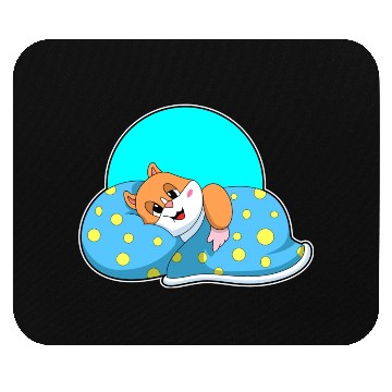 Discover Hamster At Sleeping With Blanket Mouse Pads