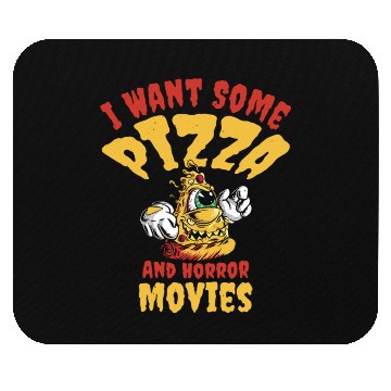 Discover Halloween Pizza Monster Scary Pizza Lover Food Mouse Pads