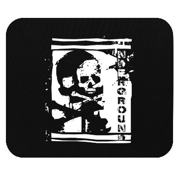 Discover UNDERGROUND skull PUNK design Mouse Pads