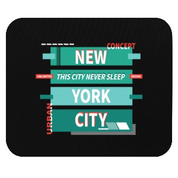 Discover New York City Green Mouse Pads