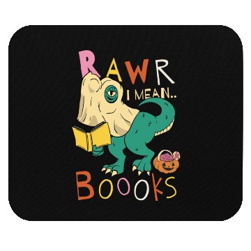 Discover Reading Teacher Halloween T Rex Ghost Book Mouse Pads