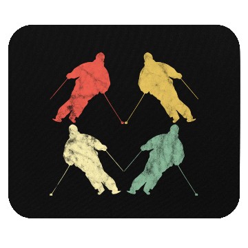 Discover Skiing Lover Retro Vintage Mouse Pads