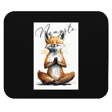 Discover Fox Power Yoga Teacher Animal Humor Namaste Karma Mouse Pads