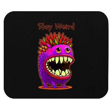 Discover Stay Weird Monster Doodle Violet Mouse Pads