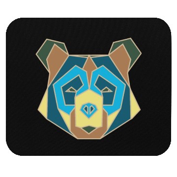 Discover geometric bear Mouse Pads