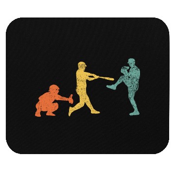Discover Baseball Catcher Pitcher Batter Vintage Mouse Pads