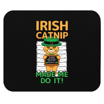 Discover Angry Funny Cat Happy Saint Patrick Day Mouse Pads