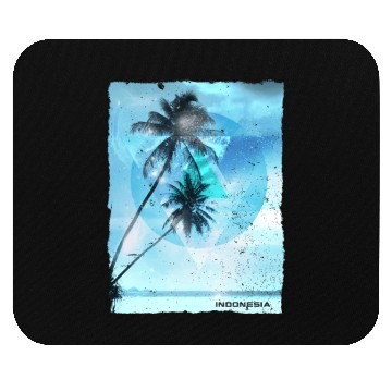 Discover Artistic Indonesia Palm Tree Vacation Mouse Pads
