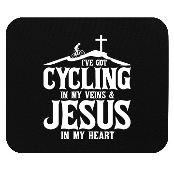 Discover Jesus Cycling Lover Cyclist Bicycling Mouse Pads