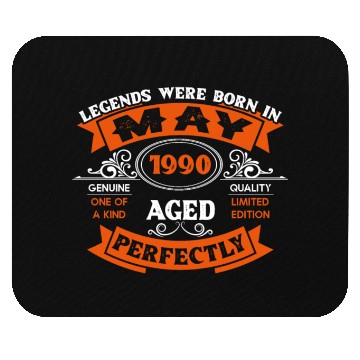 Discover Legends Were Born In May 1990 Birthday Mouse Pads