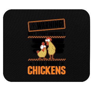 Discover Warning Chickens Farmer Chicken Mouse Pads