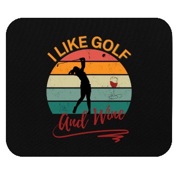 Discover I like golf and wine Mouse Pads