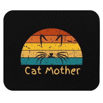 Discover Cat Mother Funny Cat or Kitten Face Graphic Print Mouse Pads