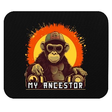 Discover My Ancestor Monkey Cool DJ Ape Mouse Pads