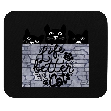 Discover life letter with cats, Perfect cat lover designs Mouse Pads