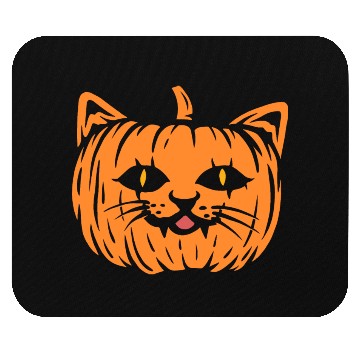 Discover Scary Cat Pumpkin Halloween Mouse Pads