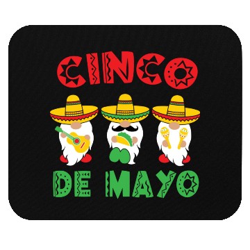 Discover Cinco De Mayo Gnome Sombrero Taco Maraca Guitar Mouse Pads