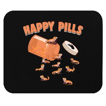 Discover Happy Pills Bearded Dragon Funny Lizard Lovers Mouse Pads