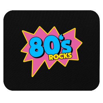 Discover 90s 80s Rocks Neon Rubic Cube Cassette Tape Mouse Pads