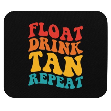 Discover Float Drink Tan Repeat Mouse Pads