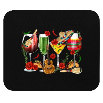 Discover Mexico Wine Tequila Cinco De Mayo Mexican Fiesta Mouse Pads