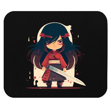 Discover Girl Samurai Mouse Pads