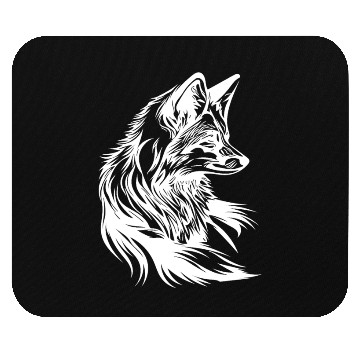 Discover Little Cute Fox Portrait Tattoo Ink Mouse Pads