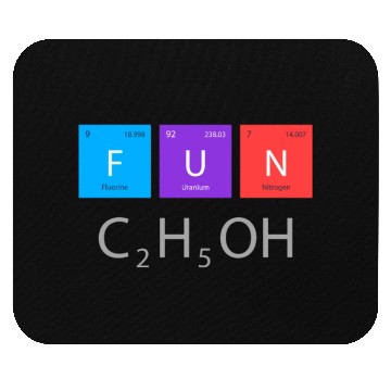 Discover Alcohol Ethanol Formula Chemistry Elements Drink Mouse Pads