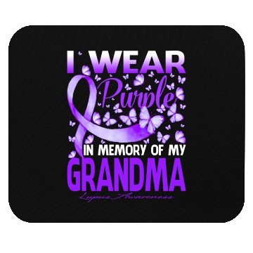 Discover I Wear Purple In Memory Of My Grandma Awareness Mouse Pads