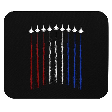 Discover Airplane Plane USA Flag Mouse Pads