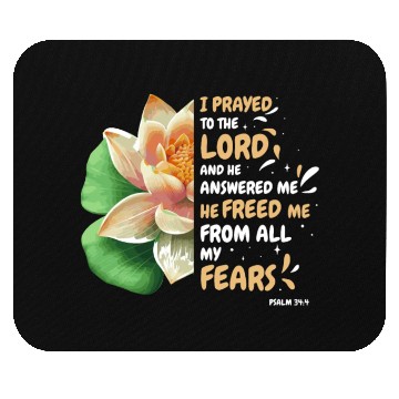 Discover Freed Me From Fear Water Lilly Flower Bible Verse Mouse Pads