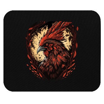 Discover Funny Horror Chicken True Crime Farm Animal Phobia Mouse Pads